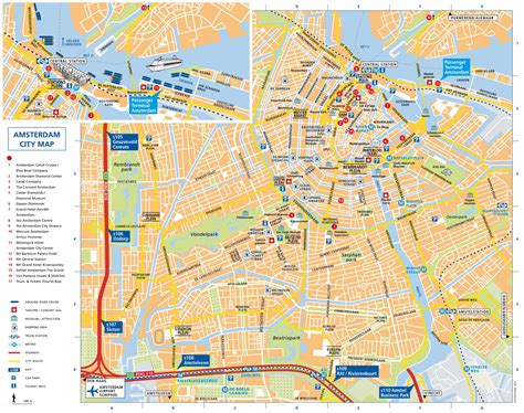 amsterdam sightseeing karte|Amsterdam Attractions Map .